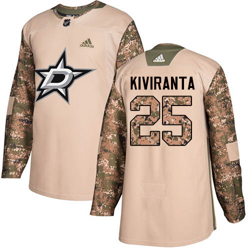 Adidas Men Dallas Stars #25 Joel Kiviranta Camo Authentic 2017 Veterans Day Stitched NHL Jersey->dallas stars->NHL Jersey
